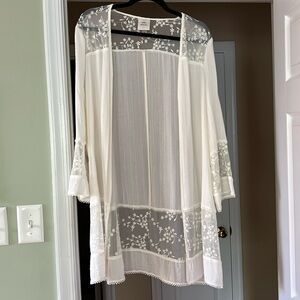 Knox Rose boho kimono, cream, size M
